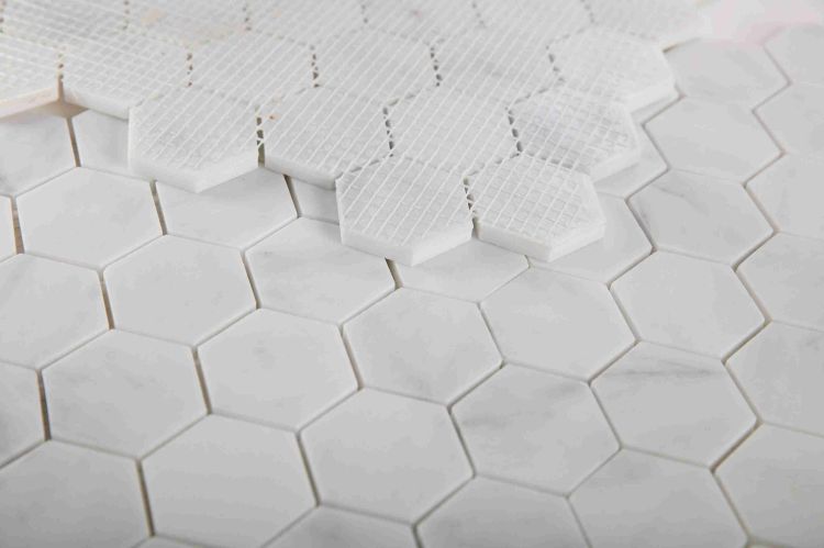Hexagon Snow White Honed 2 x 2 11.75 x 12